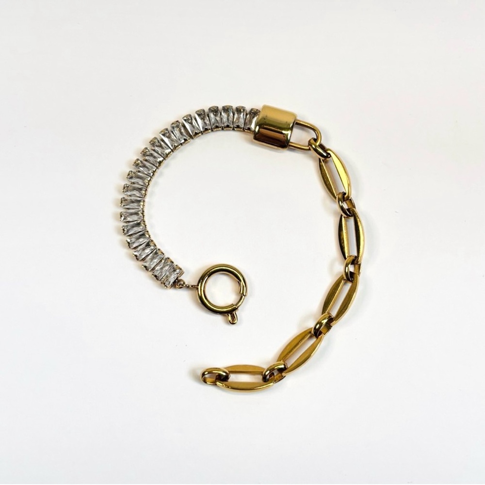 Gold-plated contrast bracelet - Picture 6 of 8